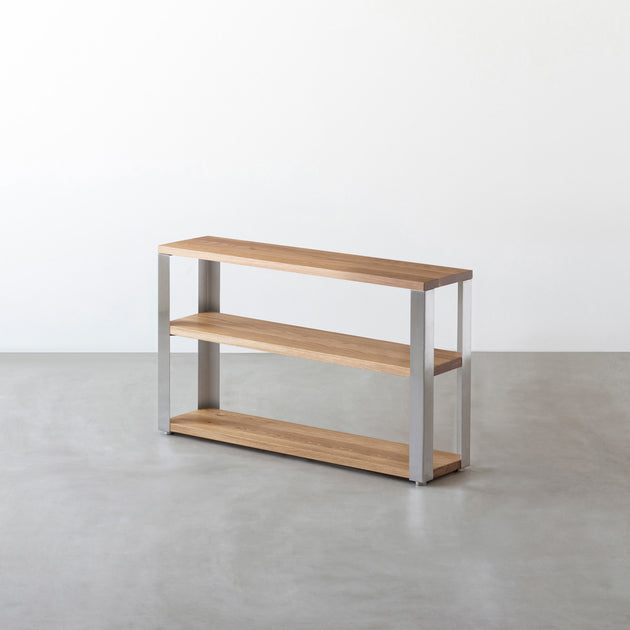 THE STORAGE SHELF 3段 / 無垢 ホワイトオーク × Stainless