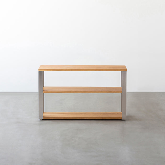 THE STORAGE SHELF 3段 / 無垢 ホワイトオーク × Stainless – KANADEMONO