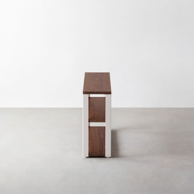THE STORAGE SHELF 3段 / ウォルナット × White Steel – KANADEMONO