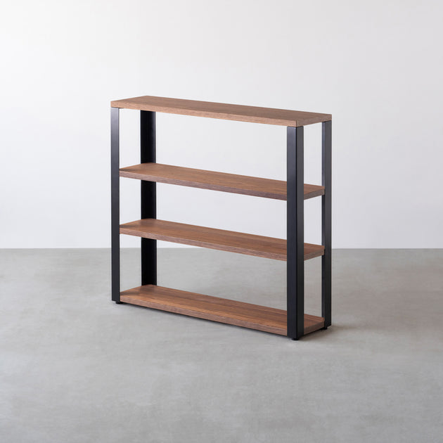 THE STORAGE SHELF 4段 / ウォルナット × Black Steel – KANADEMONO