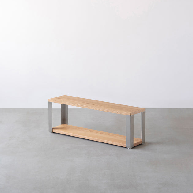 THE STORAGE SHELF 2段 / ホワイトオーク × Stainless – KANADEMONO