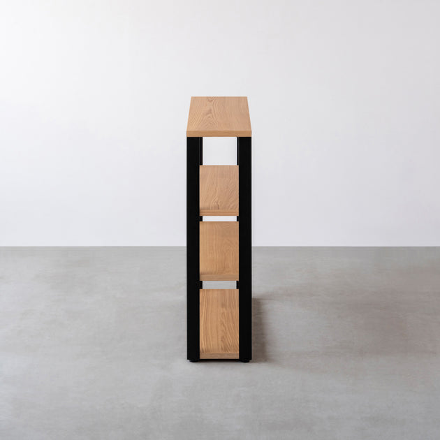 THE STORAGE SHELF 4段 / ホワイトオーク × Black Steel – KANADEMONO