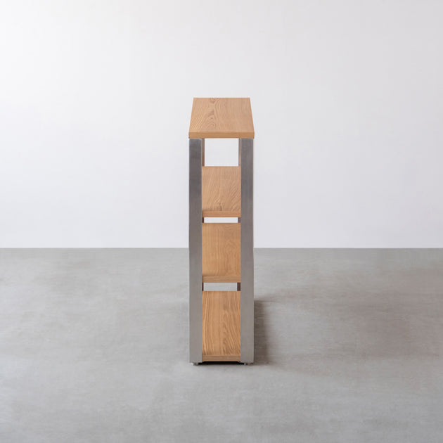 THE STORAGE SHELF 4段 / ホワイトオーク × Stainless – KANADEMONO