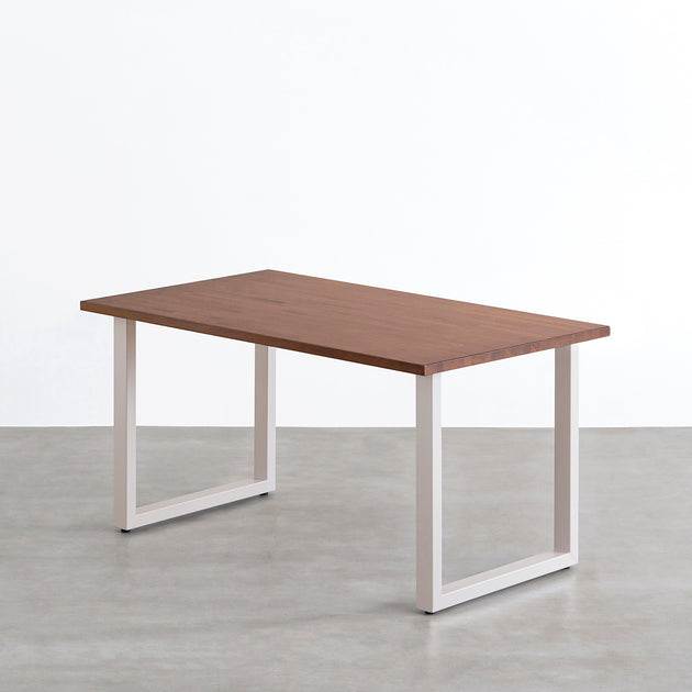 THE TABLE / ラバーウッド ブラウン × Colored Steel 全8色 NATURE