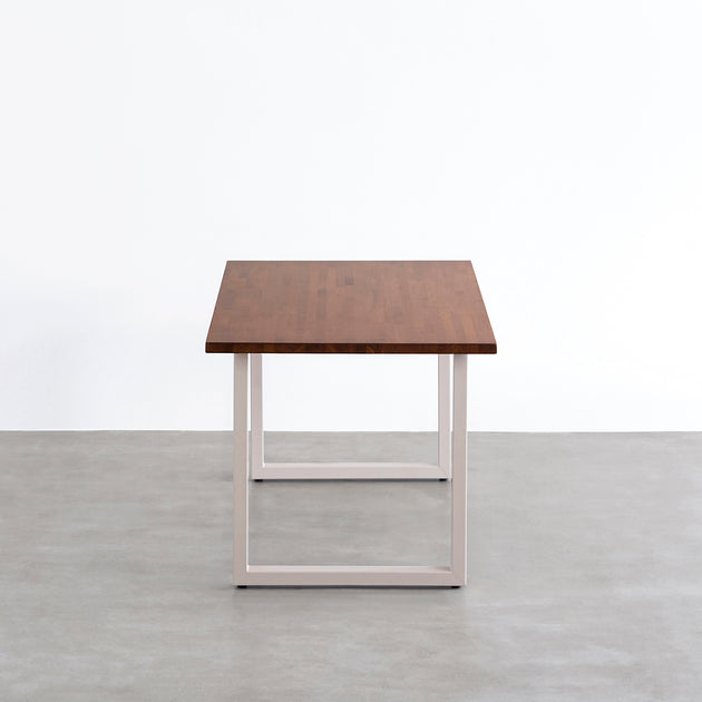 THE TABLE / ラバーウッド ブラウン × Colored Steel 全8色 NATURE