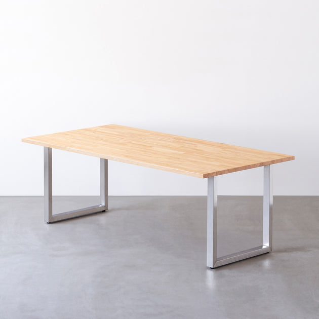 THE TABLE / ラバーウッド ナチュラル × Stainless × W181 - 200cm