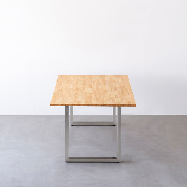 THE TABLE / ラバーウッド ナチュラル × Stainless × W181 - 200cm