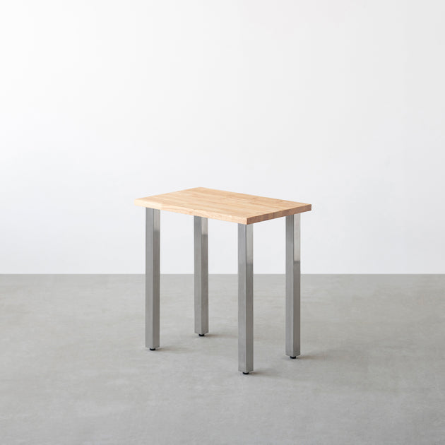THE TABLE / コンパクトデスク ラバーウッド ナチュラル × Stainless