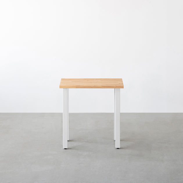 THE TABLE / コンパクトデスク ラバーウッド ナチュラル × White Steel