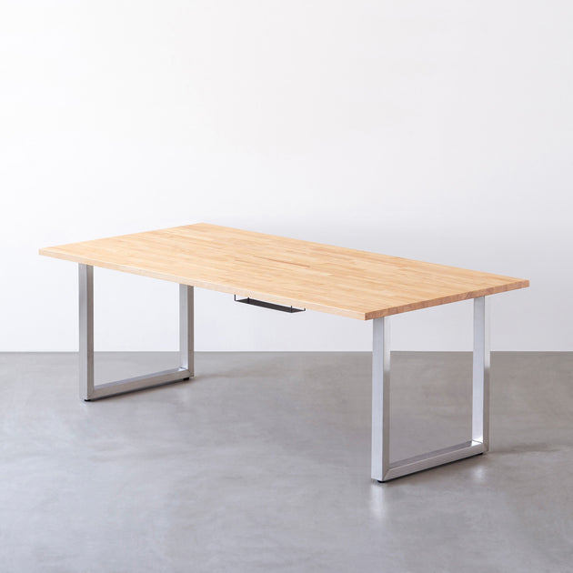 THE TABLE / ラバーウッド ナチュラル × Stainless × W181 - 200cm