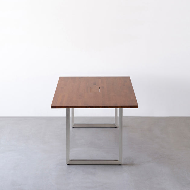 THE TABLE / ラバーウッド ブラウン × Stainless × W181 - 200cm