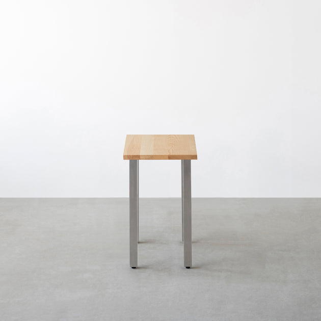 THE TABLE / コンパクトデスク 無垢 ホワイトアッシュ × Stainless