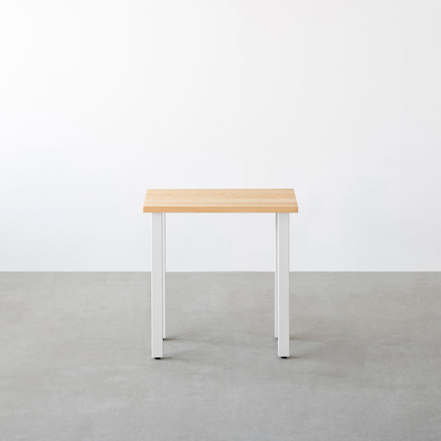 THE TABLE / コンパクトデスク 無垢 ホワイトアッシュ × White Steel
