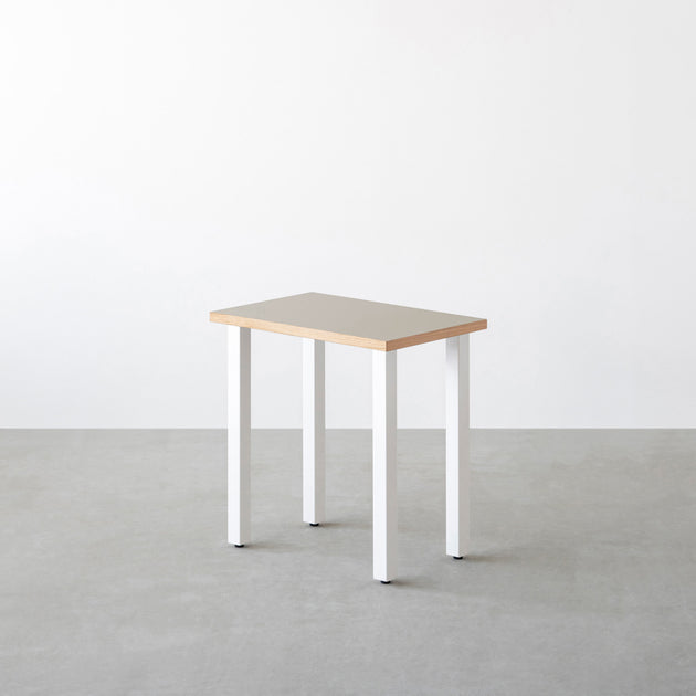 THE TABLE / コンパクトデスク リノリウム 全32色 × White Steel