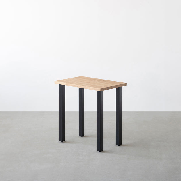 KANADEMONO コンパクトデスク ラバーウッド アッシュグレー THE TABLE / コンパクトデスク ラバーウッド アッシュグレー × Black