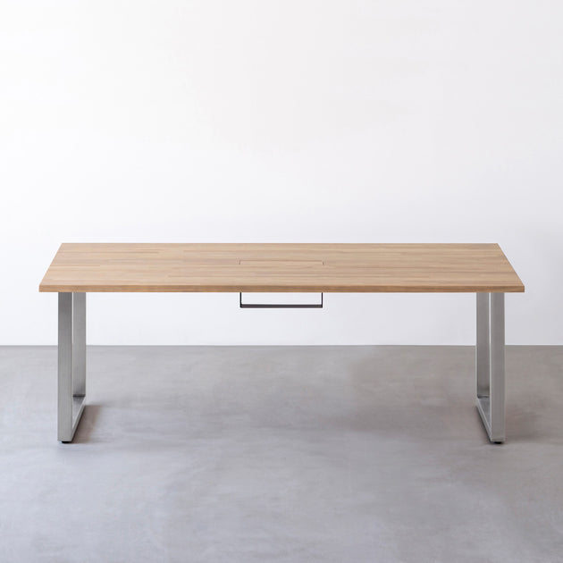 THE TABLE / ラバーウッド アッシュグレー × Stainless × W181