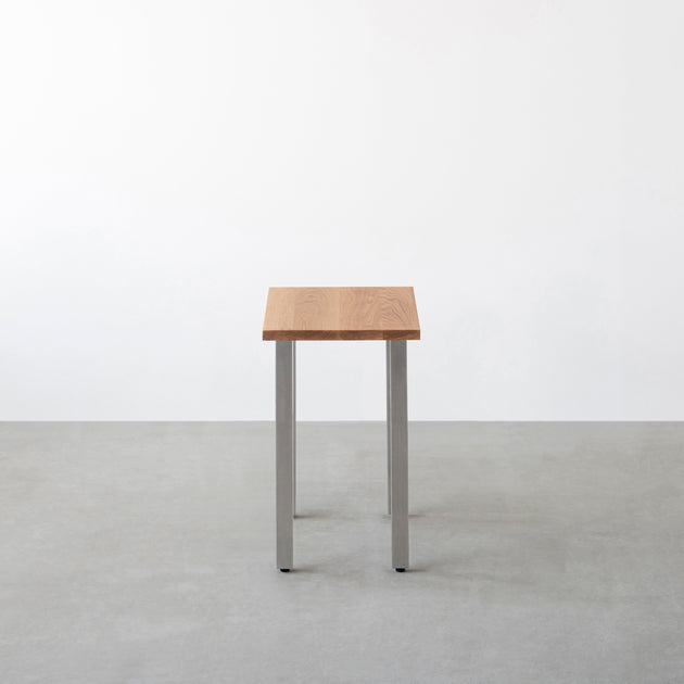 THE TABLE / コンパクトデスク 無垢 ホワイトオーク × Stainless