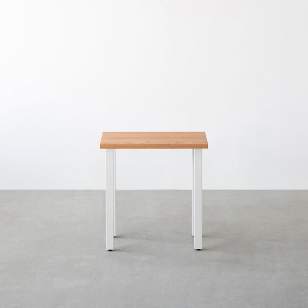 THE TABLE / コンパクトデスク 無垢 レッドオーク × White Steel