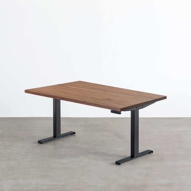 THE TABLE / ニューギニアウォルナット × スマート電動昇降脚 – KANADEMONO