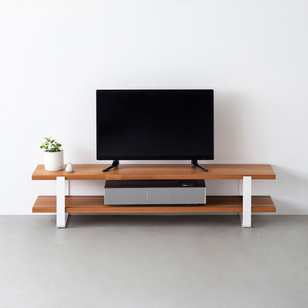 THE TV BOARD / LOW TABLE 無垢 ブラックチェリー × White Steel