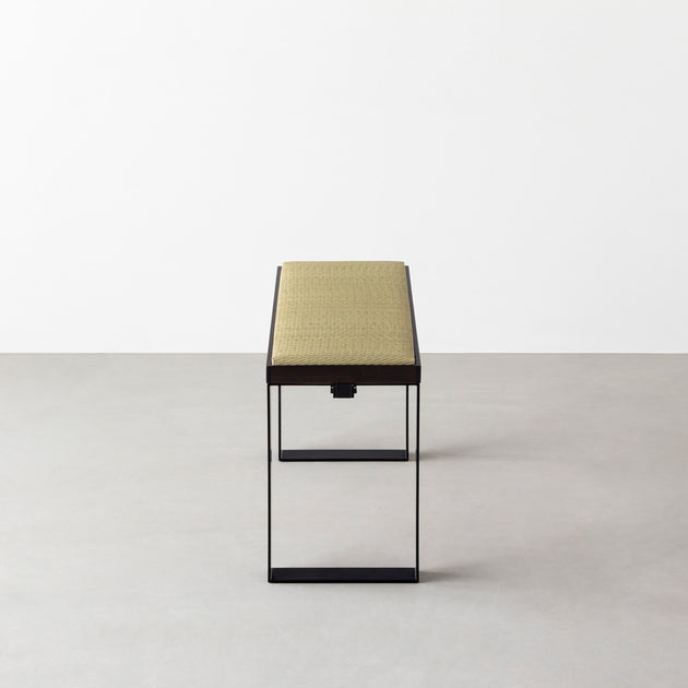 THE TATAMI BENCH / ラバーウッド ブラックブラウン × Black Steel