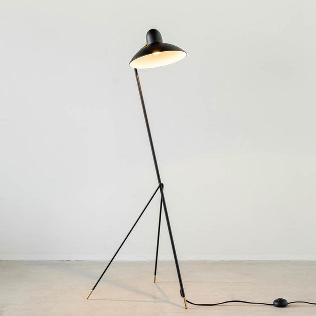 【最終値下】Cord floor lamp Black - brass Modern Floor Lamp – KANADEMONO