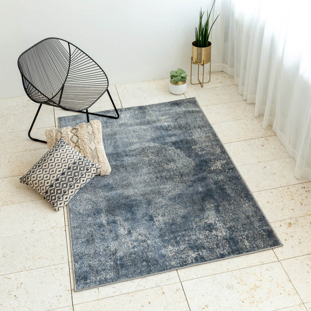 Chic Medallion Blue Rug 120×180 – KANADEMONO