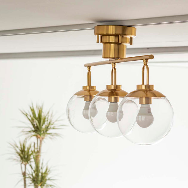 Gold × Glass Ceiling Light 3 – KANADEMONO