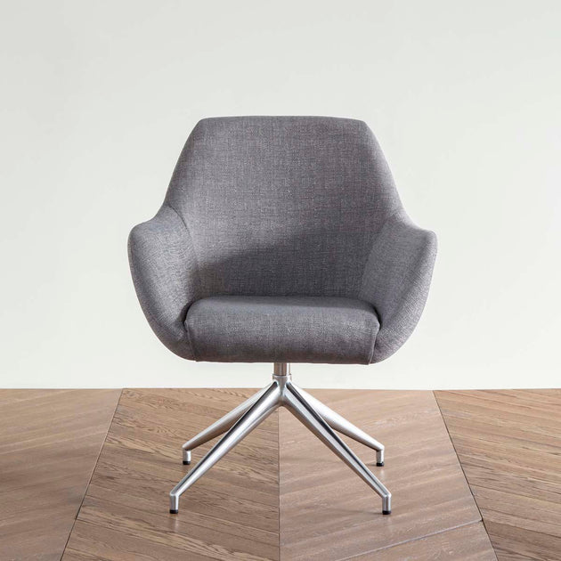 Plump Lounge Chair Gray × Aluminum – KANADEMONO