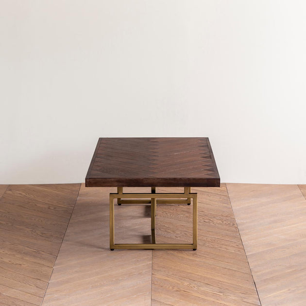 Herringbone Vintage Style Low Table – KANADEMONO