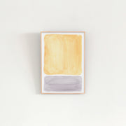 KANADEMONOのイエローとグレーの水彩がお部屋の雰囲気を明るくするアートA2＋ゴールドフレーム