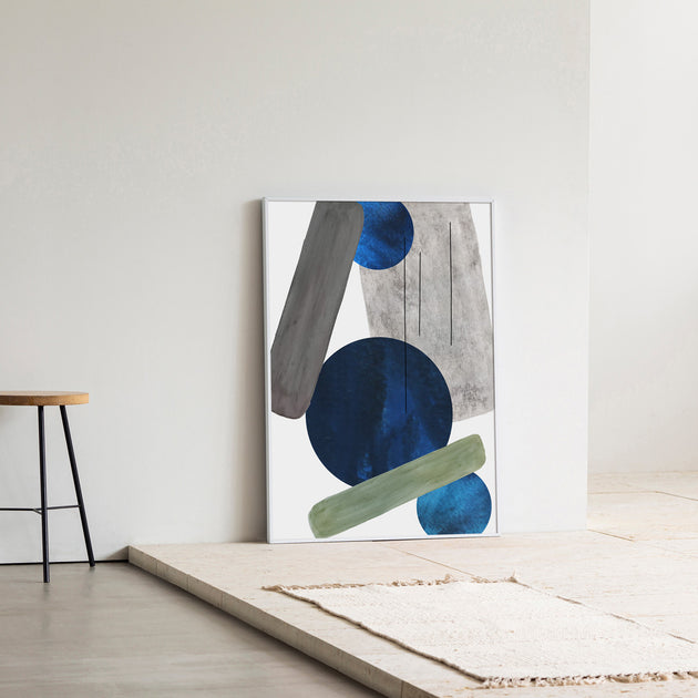 ALUMI Art Frame 暮らしにアートを Blue × Ball Abstract #5 – KANADEMONO