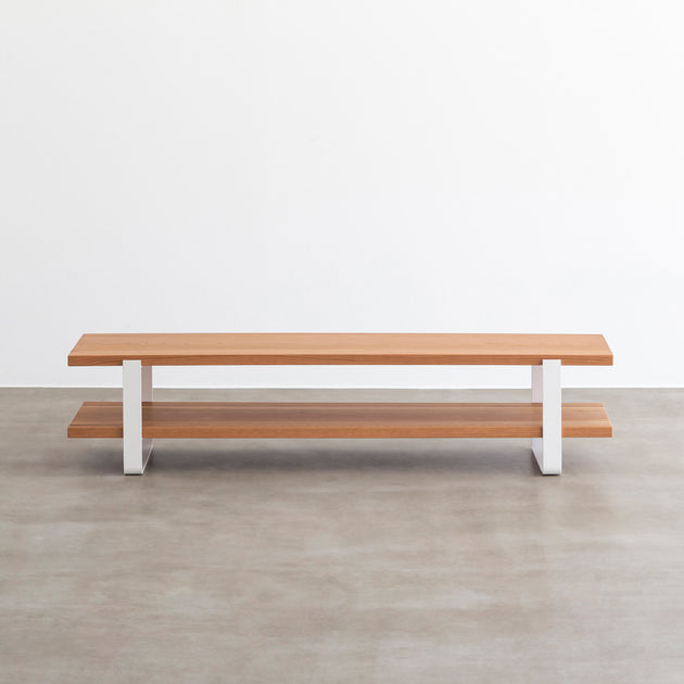 THE TV BOARD / LOW TABLE 無垢 ブラックチェリー × White Steel