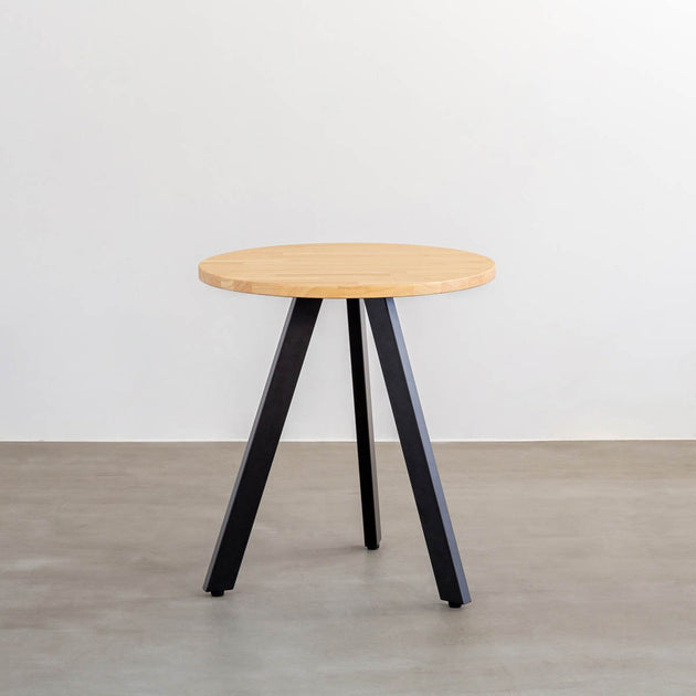 THE CAFE TABLE / 天然木シリーズ Black Steel 3pin × ラウンド φ60 