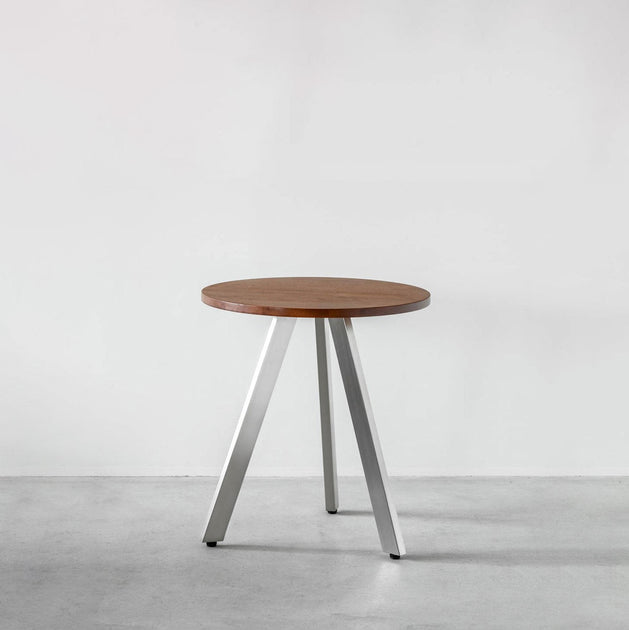 KANADEMONO ラウンド天然木シリーズ　　ステンレス脚　送料無料 KanademonoCafetable65_Rubberwo