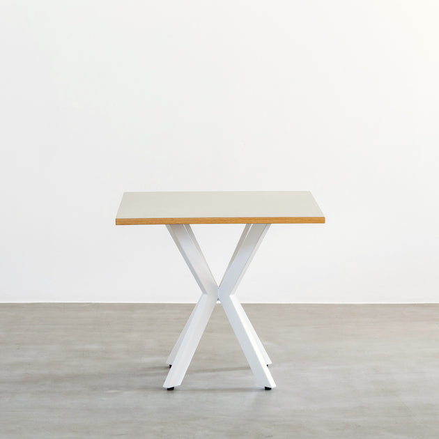 THE CAFE TABLE / リノリウム White Steel カフェX × スクエア