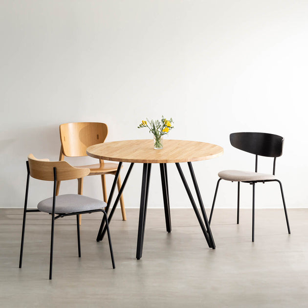 THE CAFE TABLE / 天然木シリーズ Black Steel トライアングル 4pin THE CAFE TABLE / 天然木シリーズ Black Steel トライアングル 4pin