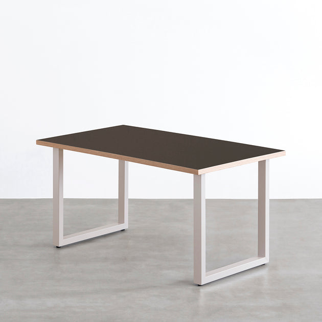THE TABLE / リノリウム ブラック・ブラウン系 × Colored Steel 全8色