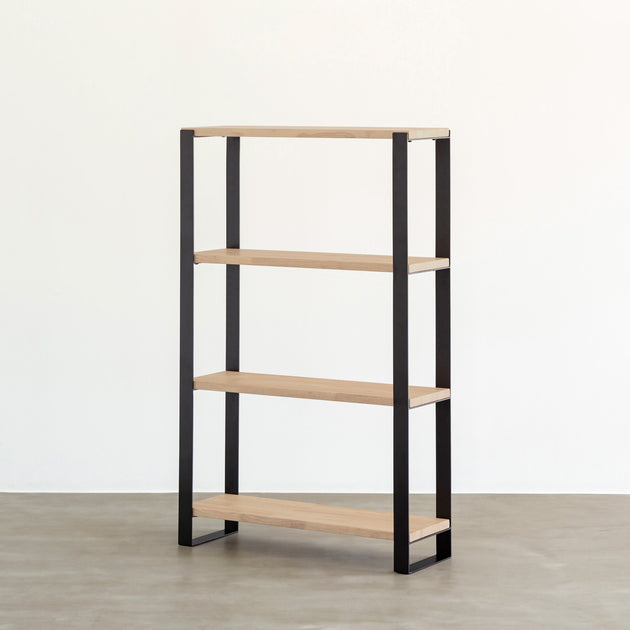 THE SHELF / ラバーウッド アッシュグレー × Black Steel