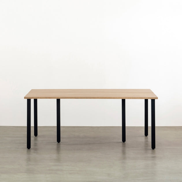 THE TABLE / ラバーウッド アッシュグレー × Black Steel × W150 