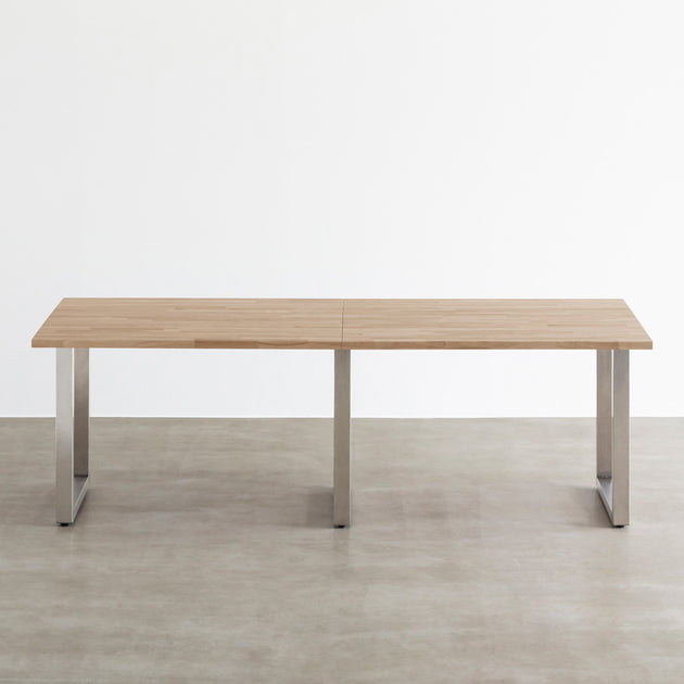 THE TABLE / ラバーウッド アッシュグレー × Stainless × W181 - 300cm