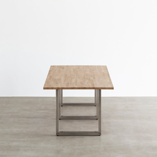 THE TABLE / ラバーウッド アッシュグレー × Stainless × W181 - 300cm