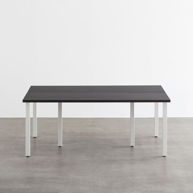 THE TABLE ラバーウッド ブラックブラウン × White Steel × W150 200cm D80 120cm –  KANADEMONO