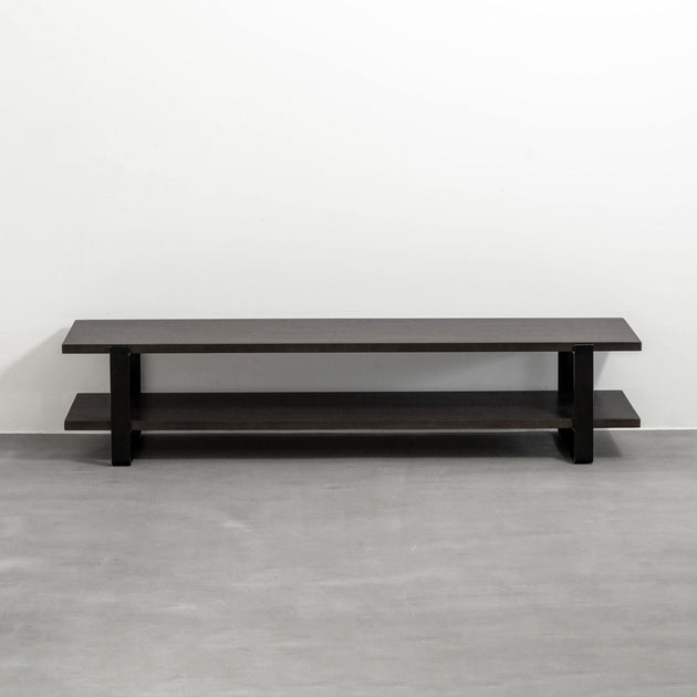 THE TV BOARD / LOW TABLE ラバーウッド ブラックブラウン × Black