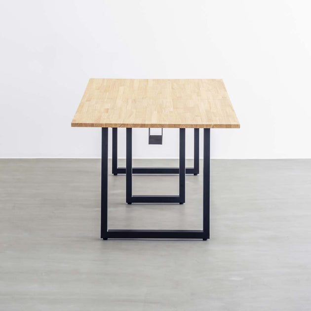 THE TABLE / ラバーウッド ナチュラル × Black Steel × W181 - 300cm