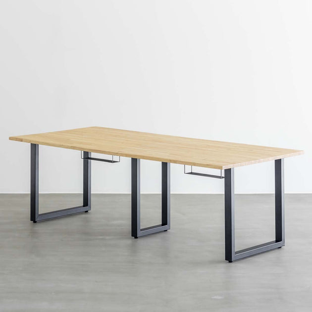 THE TABLE / ラバーウッド ナチュラル × Black Steel × W181 
