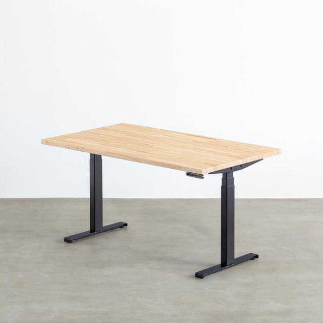 THE TABLE / ラバーウッド ナチュラル × スマート電動昇降脚 配線 