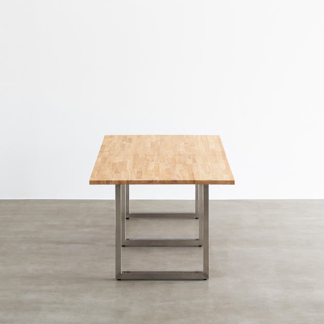 THE TABLE / ラバーウッド ナチュラル × Stainless × W181 - 300cm