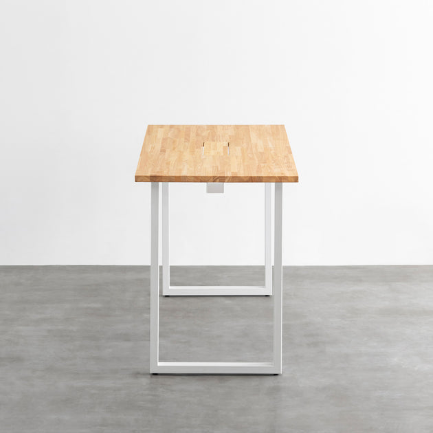 Kanademono ラバーウッドデスク180x80 白脚 Kanademono ラバーウッドデスク180x80 白脚 THE TABLE