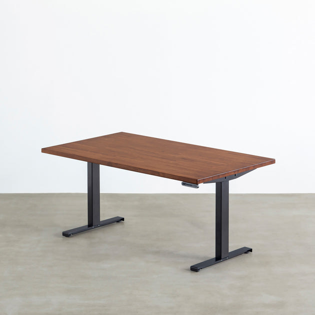 THE TABLE / ラバーウッド ブラウン × スマート電動昇降脚– KANADEMONO